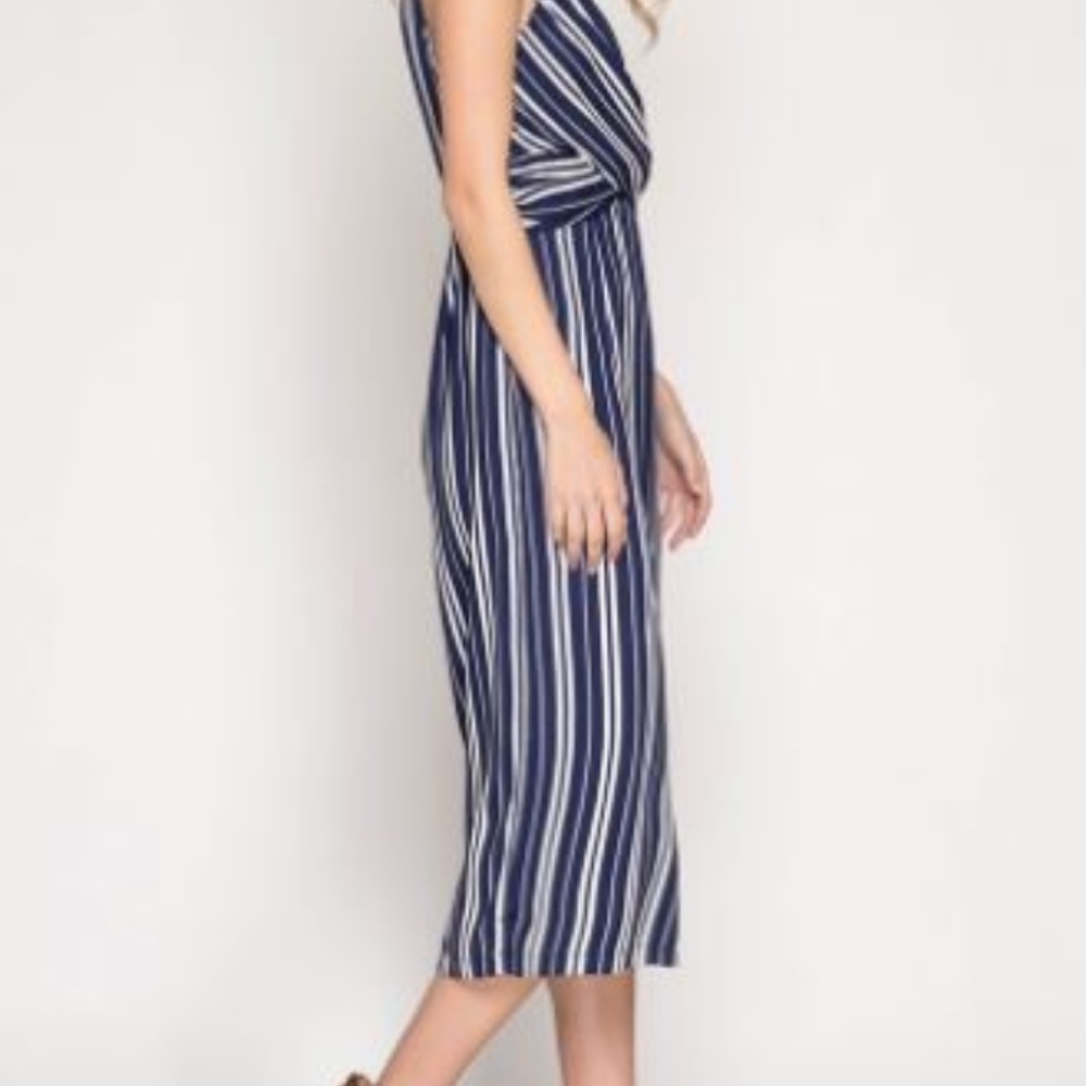 SLEEVELESS STRIPED JUMPSUIT - Picture 5 of 7